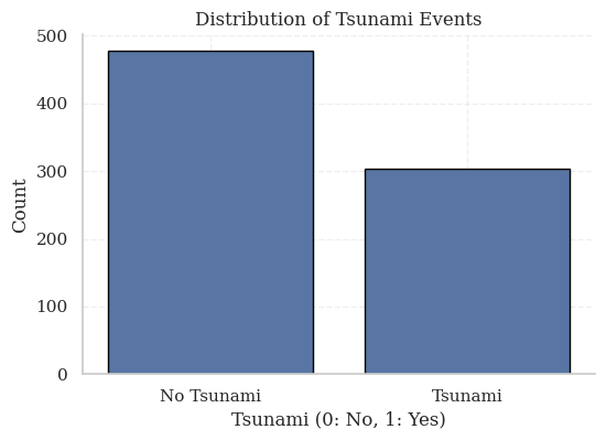 Distribution of Tsunami Events