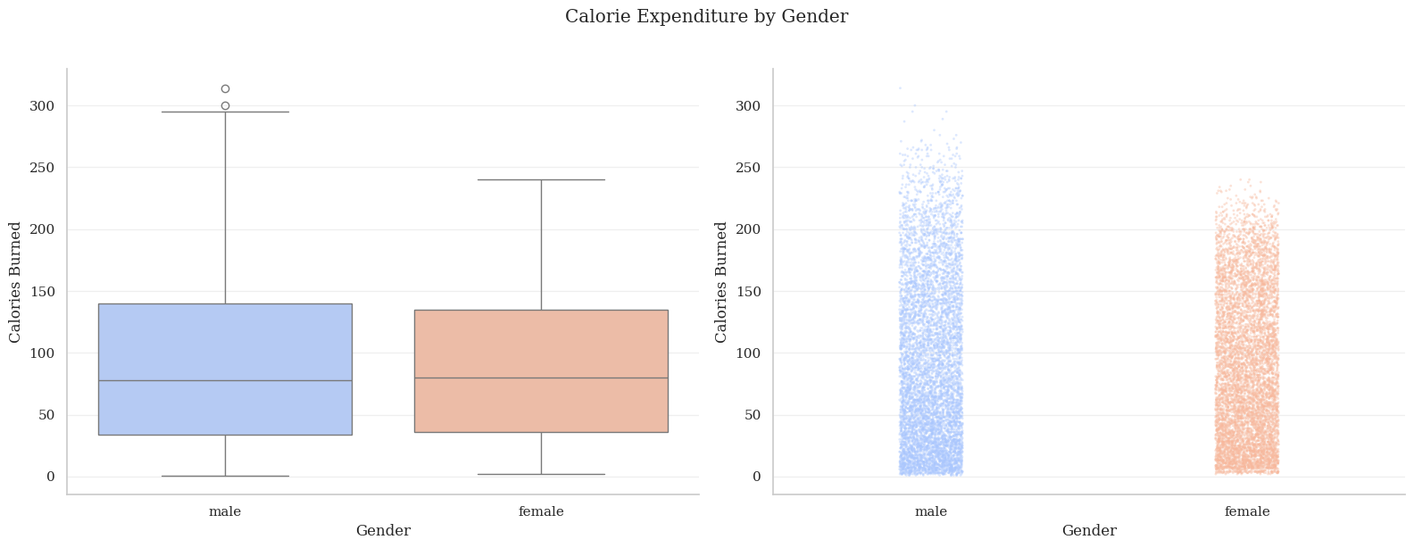 Calorie Expenditure by Gender